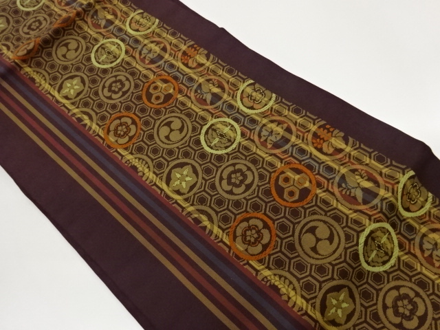JAPANESE NAGOYA OBI / WOVEN KIKKO PATTERN
